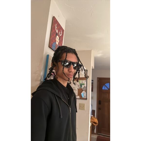 Balenciaga 60mm Rectangular Sunglasses black - Picture 5 of 8